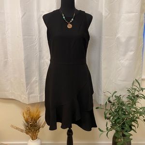 Banana Republic Short Sleeve Faux Wrap Dress Black Size 6